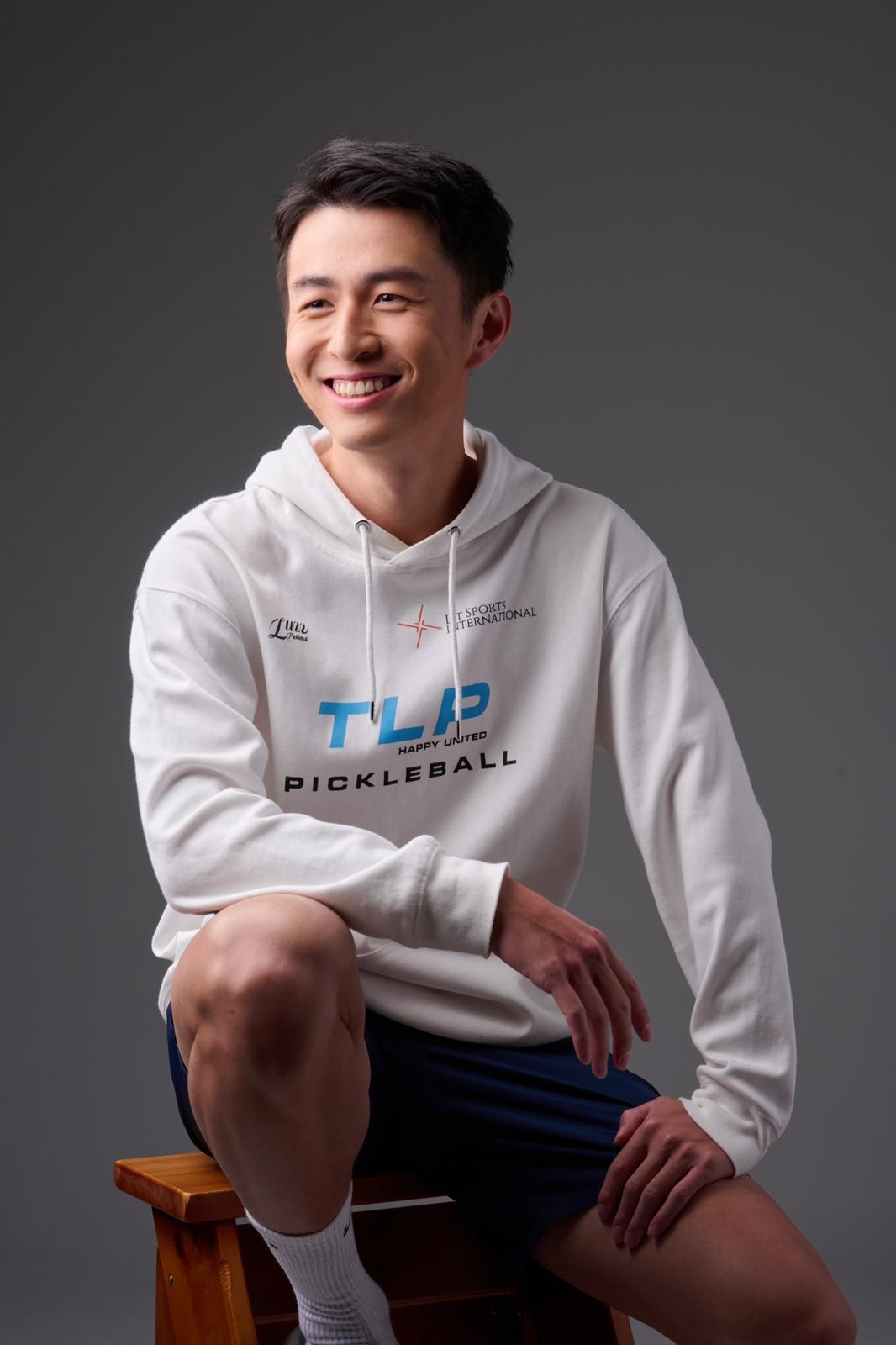 Ryan Lam in a TLP Pickleball hoodie